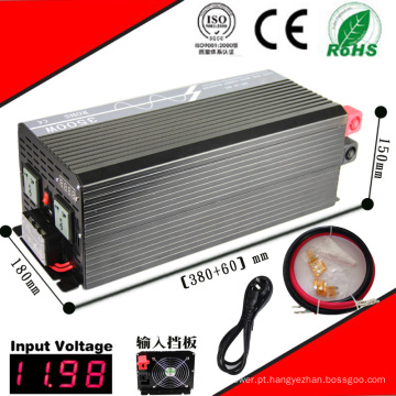 3000 W Inversor DC-AC 12VDC ou 24VDC 48VDC para 110VAC ou 220VAC Inversor de Onda Senoidal Pura com Carregamento CA